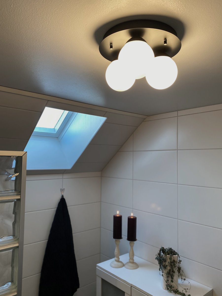 Nicosia Ø25 Schwarz badezimmerlampe Von Aneta Lighting - 3 x 25 W G9, nicht im Lieferumfang enthalten.