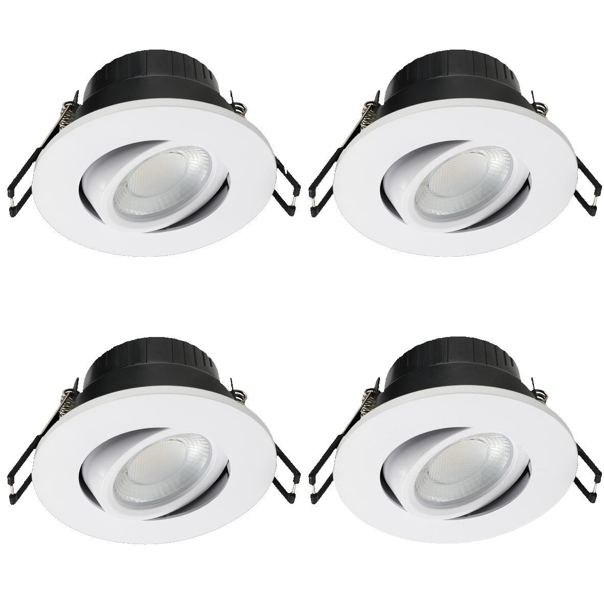 Cheapy 4CCT 4er-Pack Weiß Von Designlight - Die Cheapy-Leuchte ist nach IP65 zertifiziert und somit sicher für die Installation in Badezimmern und anderen Feuchträumen.