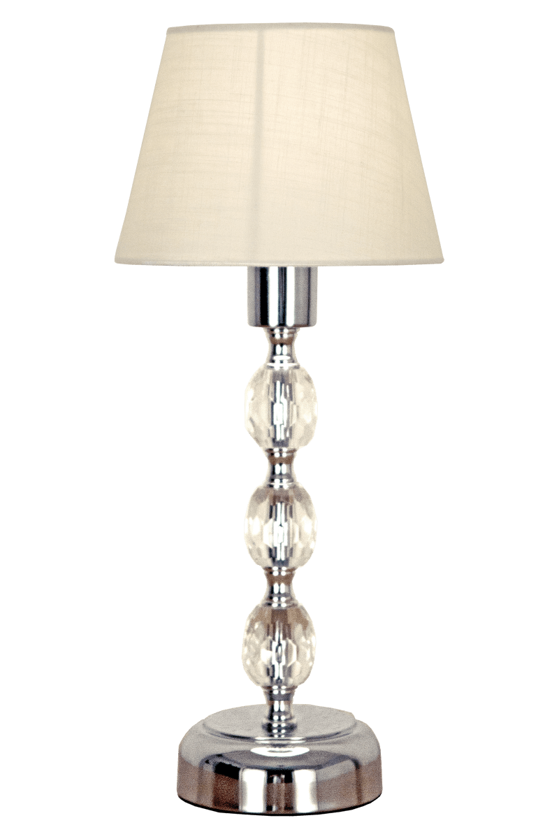 Johanna 34cm Chrom tischlampe Von Aneta Lighting - Die Tischleuchte Johanna aus verchromtem Metall mit klaren Acrylkugeln sorgt für Eleganz.