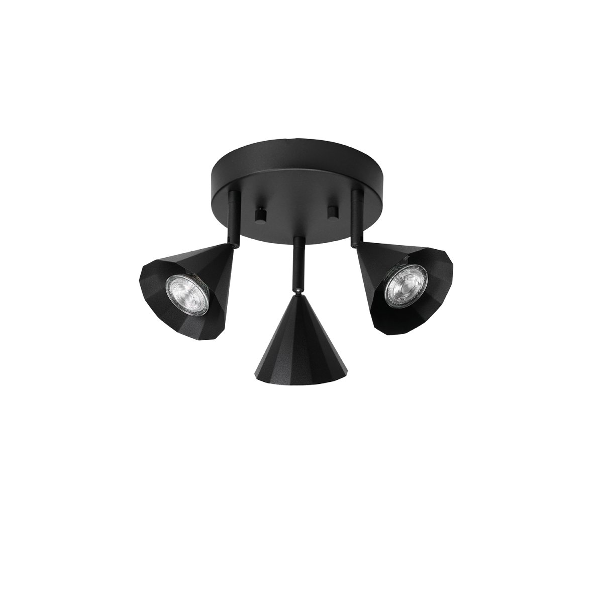 Rain 3 Schwarz spotlight Von CO Bankeryd - Rain ist eine vielseitige Deckenleuchte, die eine hervorragende Allgemeinbeleuchtung bietet und sich perfekt für Flur, Wohnzimmer, Küche oder Schlafzimmer eignet.