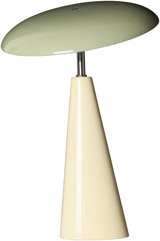 Audrey 33cm Beige/Hellgrün tragbare Von Eja - Die integrierte LED-Beleuchtung sorgt für angenehmes Licht, und die Leuchte ist dimmbar, um die gewünschte Atmosphäre im Raum zu schaffen.