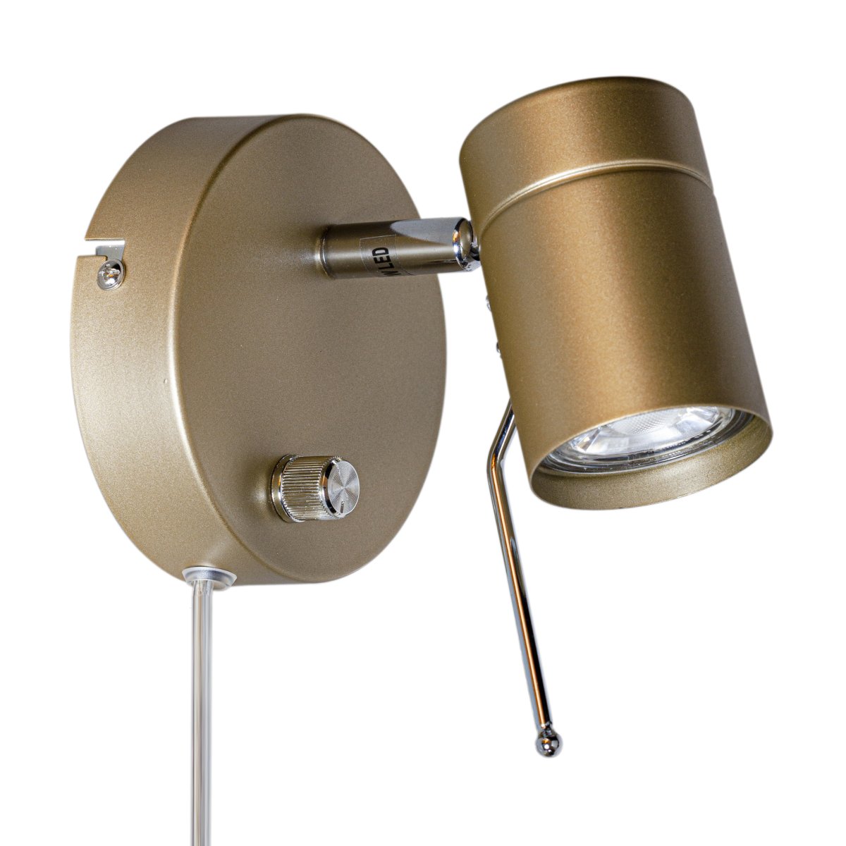 Correct Gold leselampe Von By Rydéns - Die Wandleuchte Correct verfügt über einen eingebauten Dimmer, sodass Sie die Helligkeit nach Bedarf ändern können.