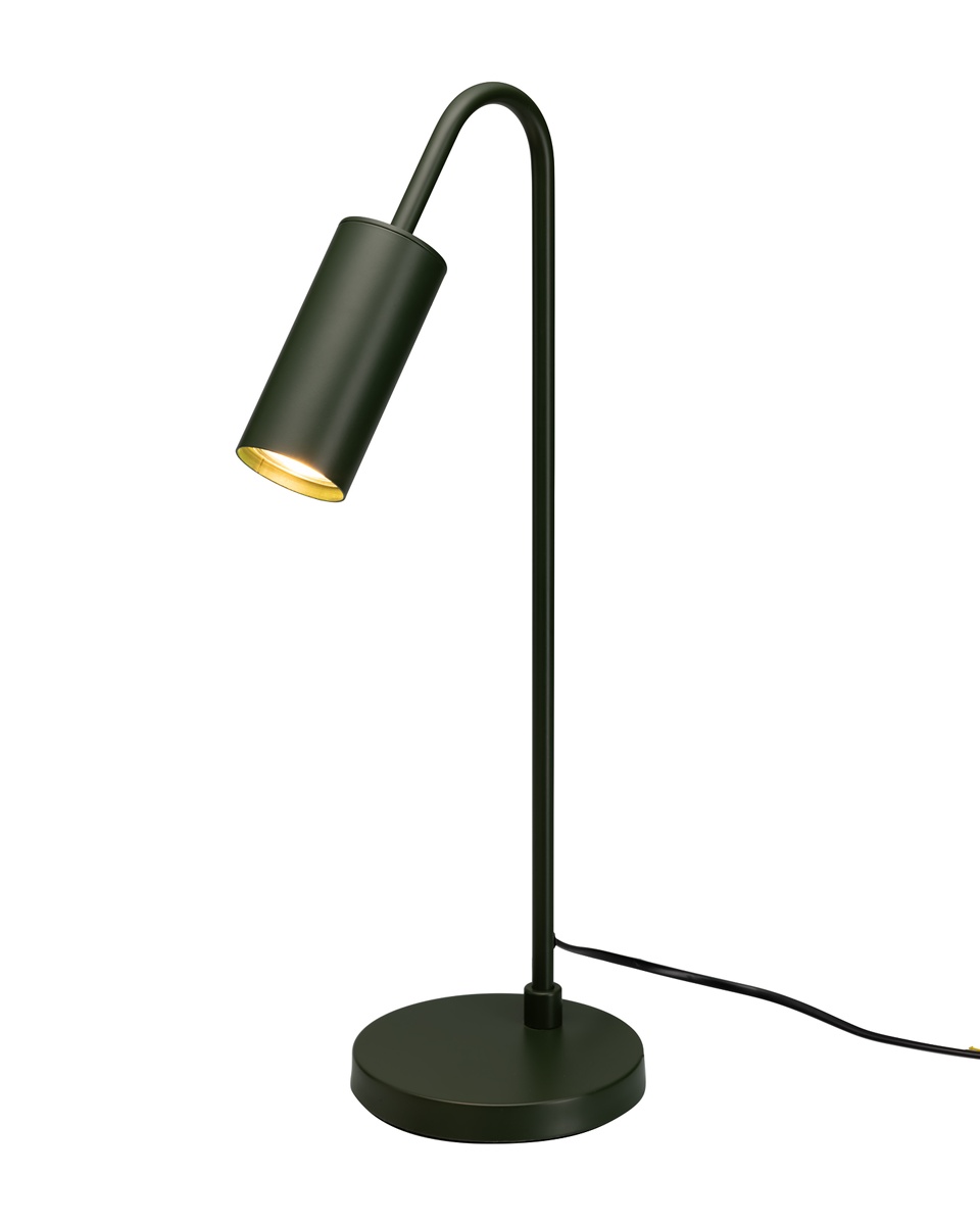 Curve 50cm Dunkelgrün schreibtischlampe Von By Rydéns - Dank ihrer eleganten Form l&auml;sst sich Curve problemlos auf einem Schreibtisch, Nachttisch oder am Fenster platzieren.