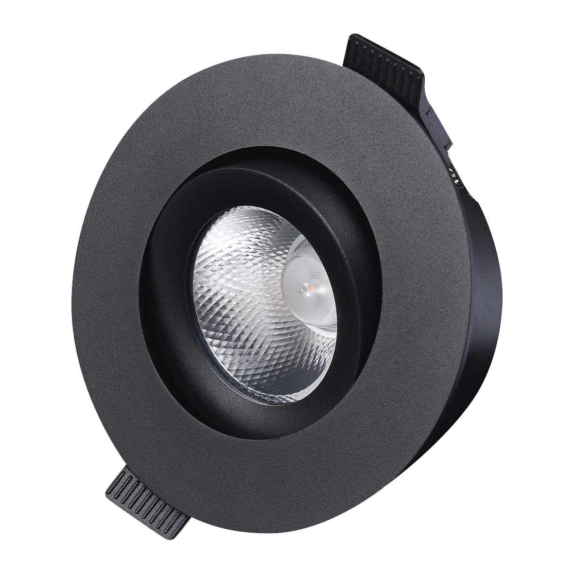 D-007 Downlight 2700K Schwarz Von Designlight - Die Downlight-Serie D-007 verf&uuml;gt &uuml;ber eine kombinierte Linse und einen Reflektor f&uuml;r optimale Lichtverteilung und Bildwiedergabe.
