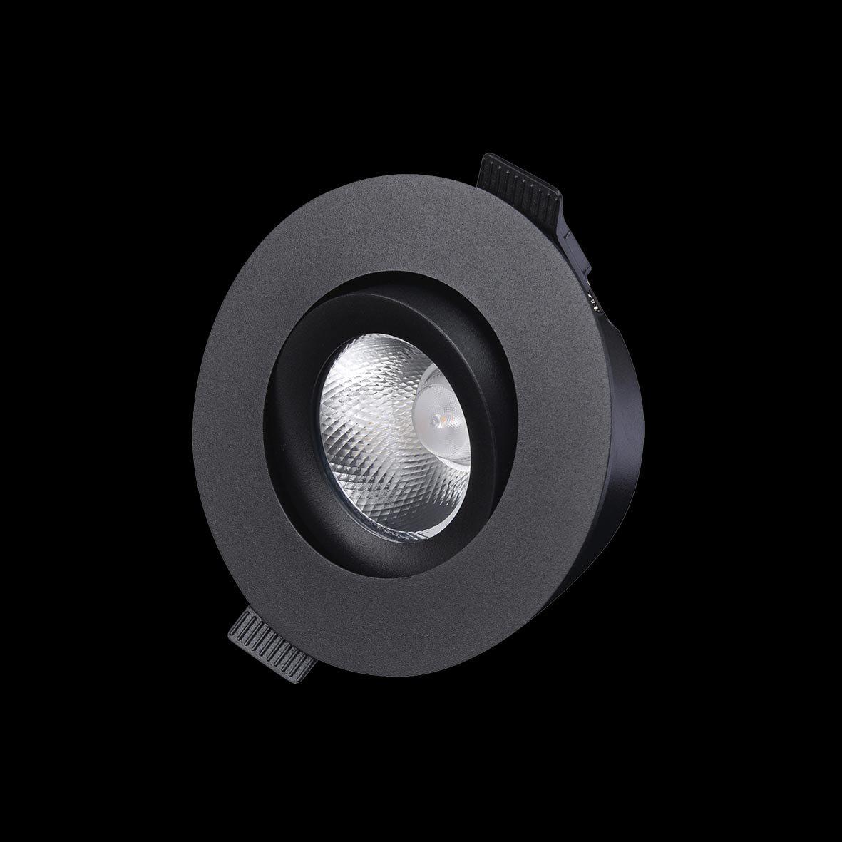 D-007 Downlight 3000K Schwarz Von Designlight - Die Downlight-Serie D-007 verf&uuml;gt &uuml;ber eine kombinierte Linse und einen Reflektor f&uuml;r optimale Lichtverteilung und Bildwiedergabe.