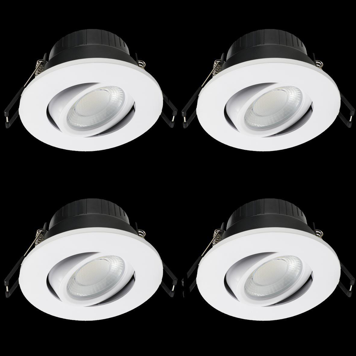 Cheapy 4CCT 4er-Pack Weiß Von Designlight - Die Cheapy-Leuchte ist nach IP65 zertifiziert und somit sicher für die Installation in Badezimmern und anderen Feuchträumen.