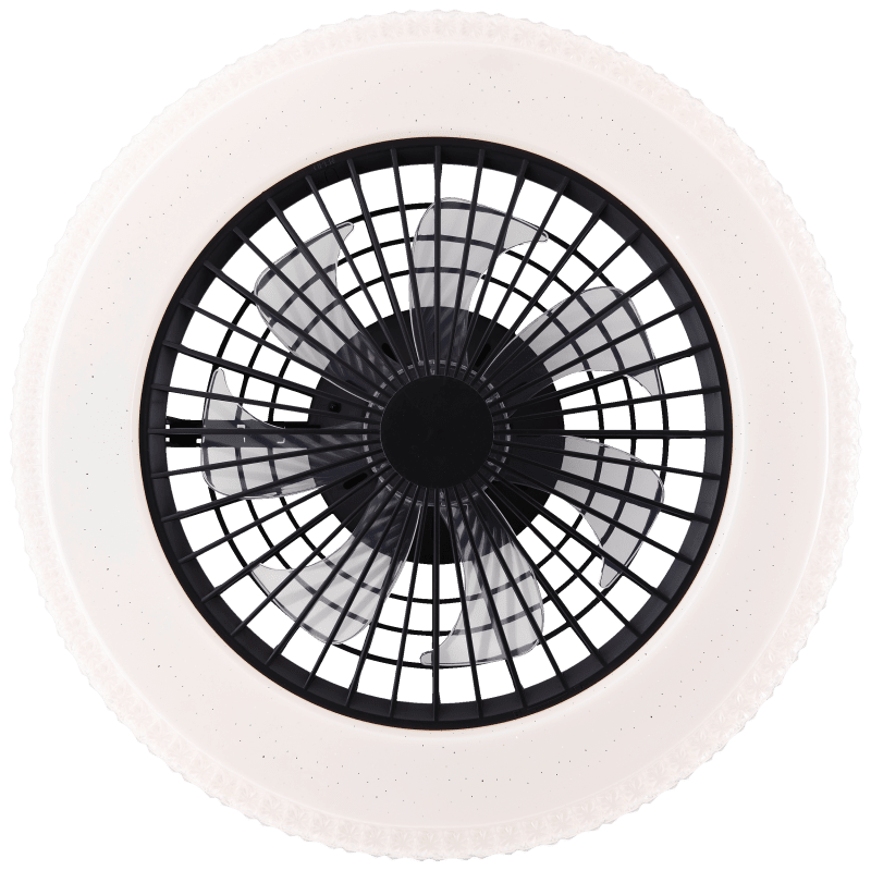 Badria Ø50 Schwarz Von Brilliant - Die Ventilatorgeschwindigkeit l&auml;sst sich bequem &uuml;ber die Fernbedienung regeln, und die praktische Reversierfunktion erm&ouml;glicht den ganzj&auml;hrigen Einsatz des Ventilators: im Sommer zur K&uuml;hlung und im Winter zur effektiveren Verteilung warmer Luft.