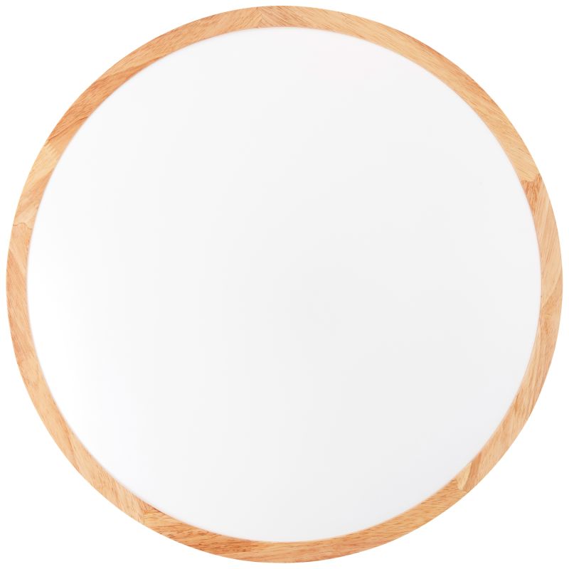 Bario Ø50 Holz deckenleuchte Von Brilliant - Das schlichte und natürliche Design eignet sich für alle, die minimalistische Ästhetik schätzen, dem Raum aber dennoch Wärme und Charakter verleihen möchten.