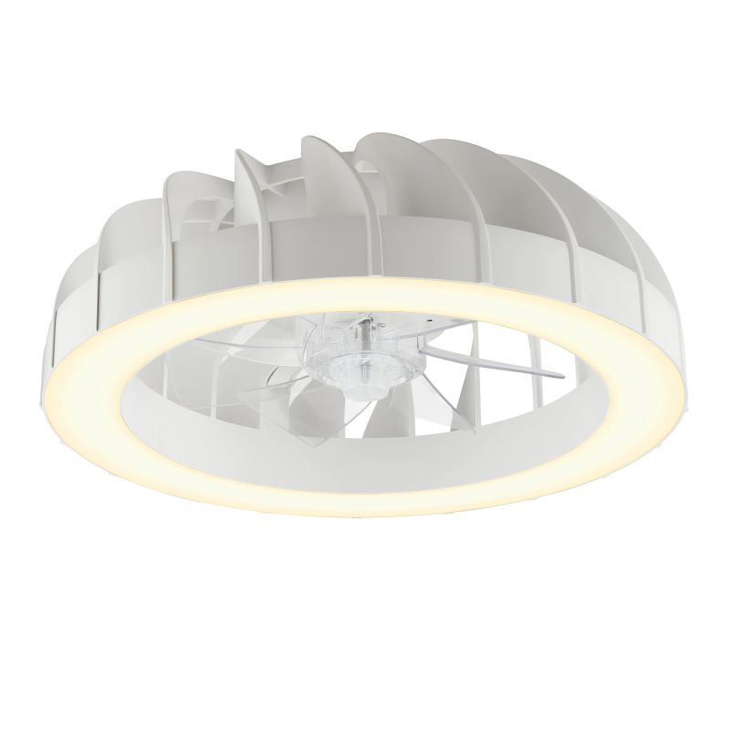 Fanora Ø46 Weiß Von Brilliant - Im Sommer sorgt der Ventilator f&uuml;r k&uuml;hlende Luftzirkulation, w&auml;hrend die Umkehrfunktion im Winter die warme Luft gleichm&auml;&szlig;ig im Raum verteilt und so zu einem geringeren Energieverbrauch beitr&auml;gt.