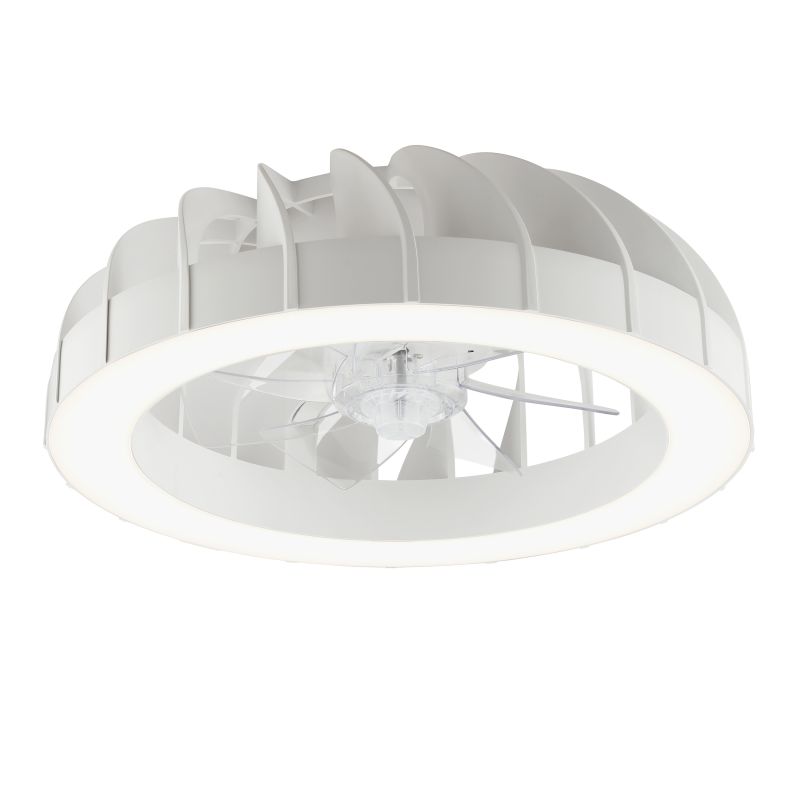 Fanora Ø46 Weiß Von Brilliant - Im Sommer sorgt der Ventilator f&uuml;r k&uuml;hlende Luftzirkulation, w&auml;hrend die Umkehrfunktion im Winter die warme Luft gleichm&auml;&szlig;ig im Raum verteilt und so zu einem geringeren Energieverbrauch beitr&auml;gt.