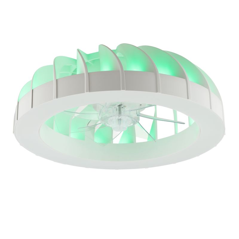 Fanora Ø46 Weiß Von Brilliant - Im Sommer sorgt der Ventilator f&uuml;r k&uuml;hlende Luftzirkulation, w&auml;hrend die Umkehrfunktion im Winter die warme Luft gleichm&auml;&szlig;ig im Raum verteilt und so zu einem geringeren Energieverbrauch beitr&auml;gt.