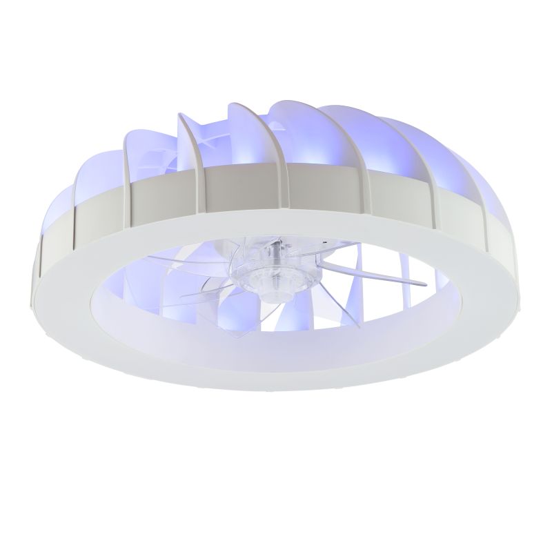 Fanora Ø46 Weiß Von Brilliant - Im Sommer sorgt der Ventilator f&uuml;r k&uuml;hlende Luftzirkulation, w&auml;hrend die Umkehrfunktion im Winter die warme Luft gleichm&auml;&szlig;ig im Raum verteilt und so zu einem geringeren Energieverbrauch beitr&auml;gt.