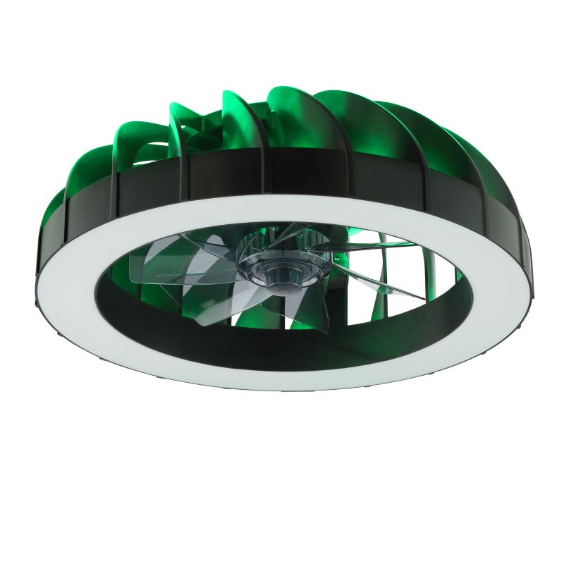 Fanora Ø46 Schwarz Von Brilliant - Im Sommer sorgt der Ventilator f&uuml;r k&uuml;hlende Luftzirkulation, w&auml;hrend die Umkehrfunktion im Winter die warme Luft gleichm&auml;&szlig;ig im Raum verteilt und so zu einem geringeren Energieverbrauch beitr&auml;gt.