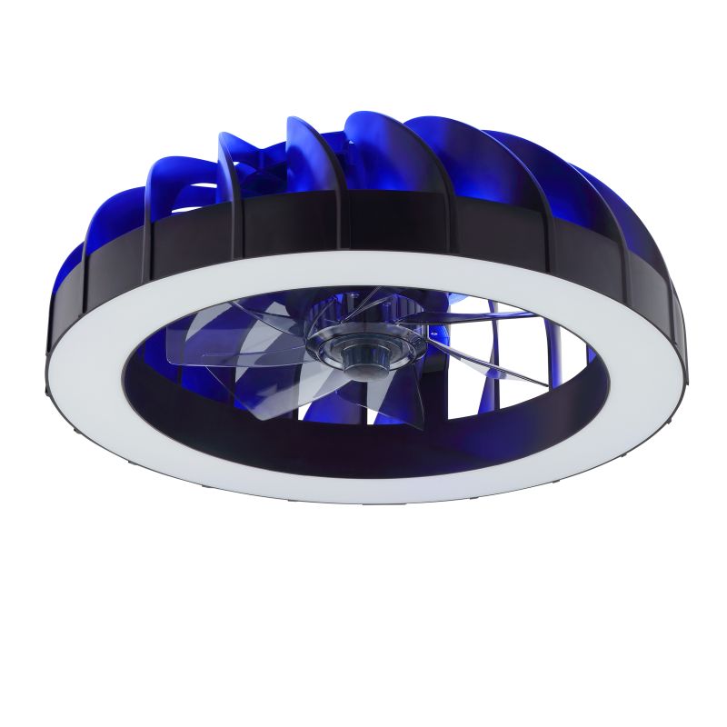 Fanora Ø46 Schwarz Von Brilliant - Im Sommer sorgt der Ventilator f&uuml;r k&uuml;hlende Luftzirkulation, w&auml;hrend die Umkehrfunktion im Winter die warme Luft gleichm&auml;&szlig;ig im Raum verteilt und so zu einem geringeren Energieverbrauch beitr&auml;gt.