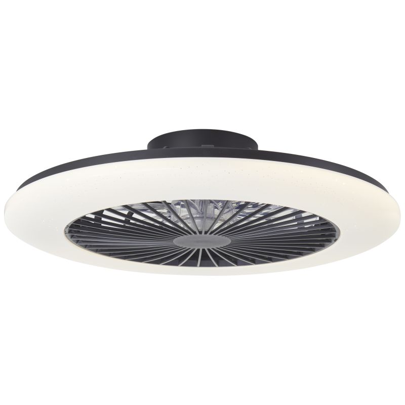 Salerno Ø58 Schwarz Von Brilliant - Im Sommer sorgt der Ventilator f&uuml;r eine k&uuml;hlende Brise, w&auml;hrend er im Winter die warme Raumluft zirkulieren l&auml;sst und so f&uuml;r mehr Komfort und Energieeffizienz sorgt.
