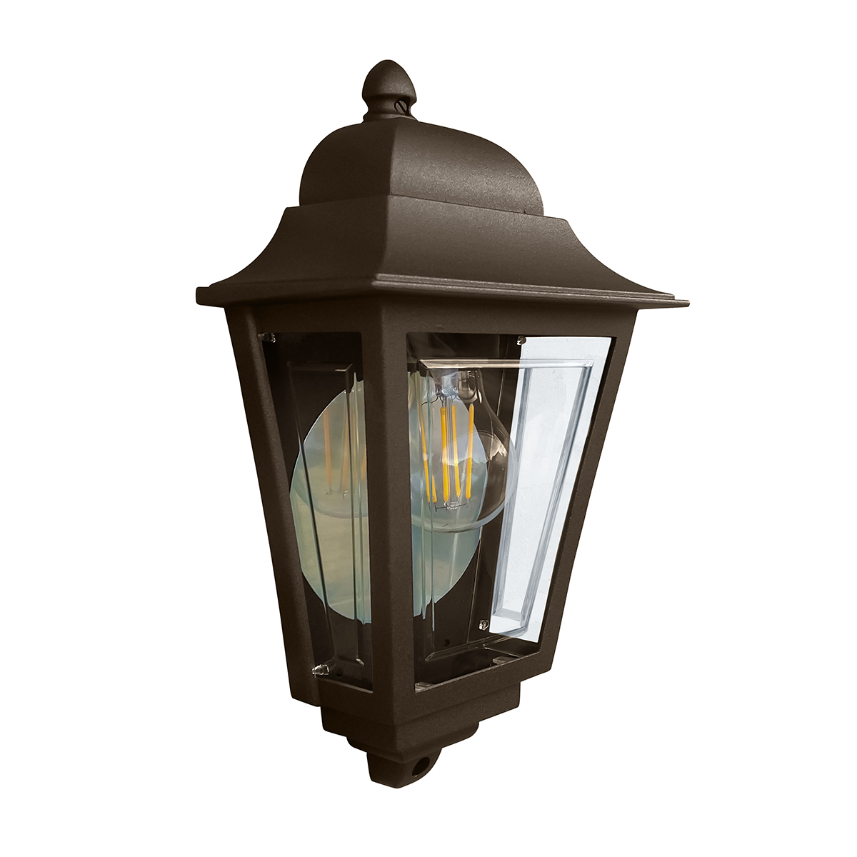 Deco Lane 32cm Bronze außenlampe Von Elstead Lighting - Es besteht aus bronzefarbenem Aluminium und Polycarbonat und bietet eine leichte und dennoch robuste Konstruktion, die wetterfest und langlebig ist.