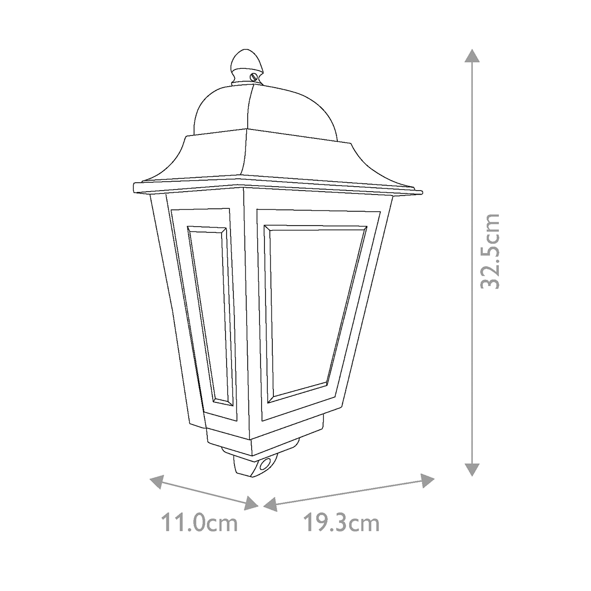 Deco Lane 32cm Beige außenlampe Von Elstead Lighting - Es besteht aus cremefarbenem Aluminium und Polycarbonat und bietet eine leichte und dennoch robuste Konstruktion, die wetterfest und langlebig ist.