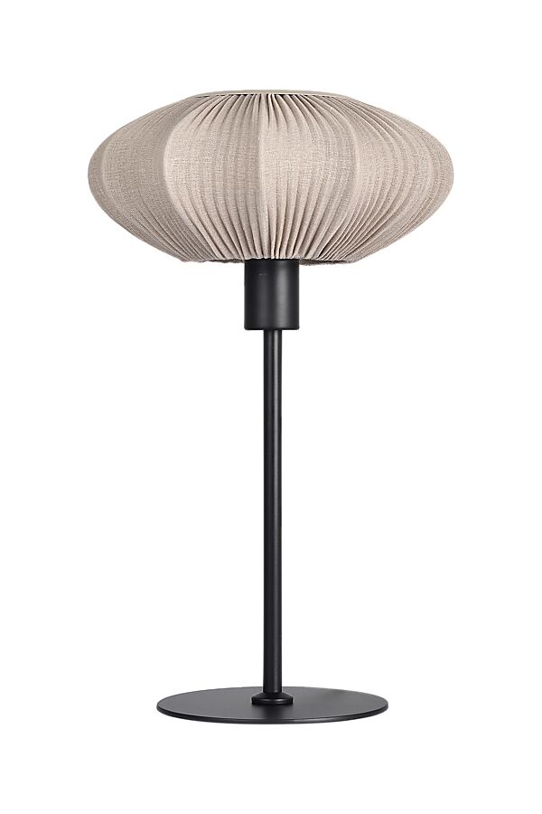 Mamsell 45cm Schwarz tischlampe Von Aneta Lighting - Die Tischleuchte Mamsell ist mit fein plissiertem Stretchstoff bespannt, der für ein angenehmes, leicht gedämpftes Licht sorgt.