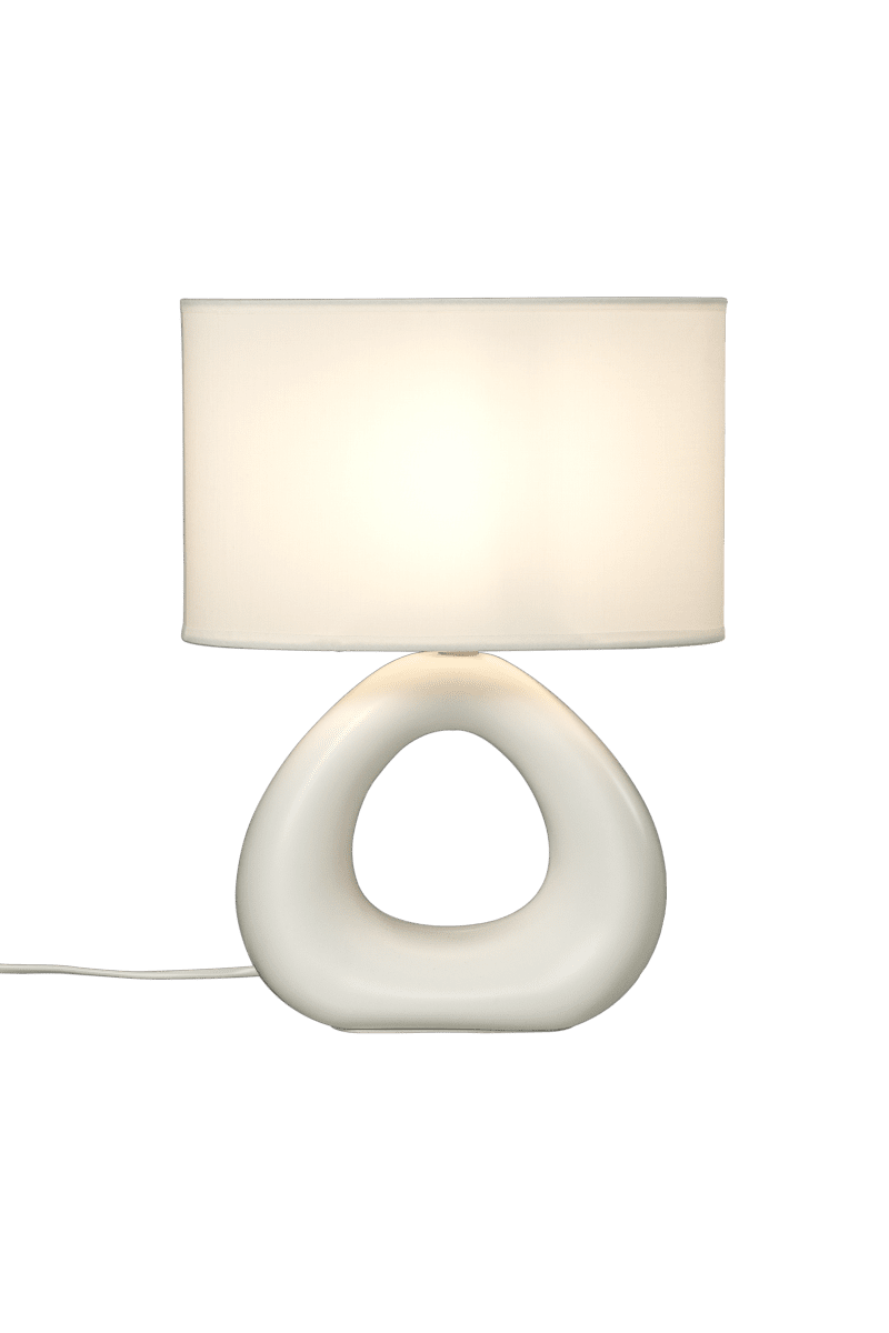 Eleni 35cm Naturweiß tischlampe Von Aneta Lighting - Erleben Sie modernen Minimalismus mit Eleni, einer stilvollen Tischlampe, die Ihren Raum ganz einfach in eine elegante Oase verwandelt.