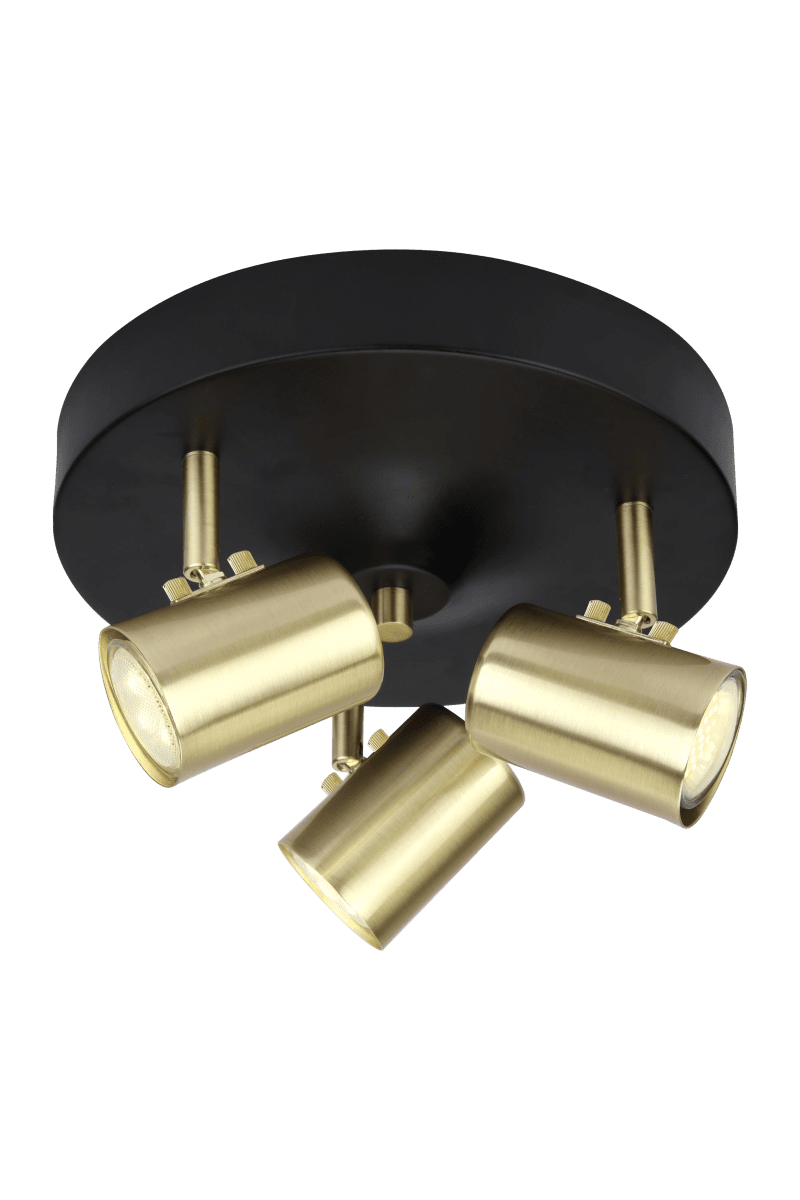 Balder 3 Mattes Messing spotlight Von Aneta Lighting - Balder ist ein moderner Strahler, der Funktion und Stil in einem kompakten Format vereint.