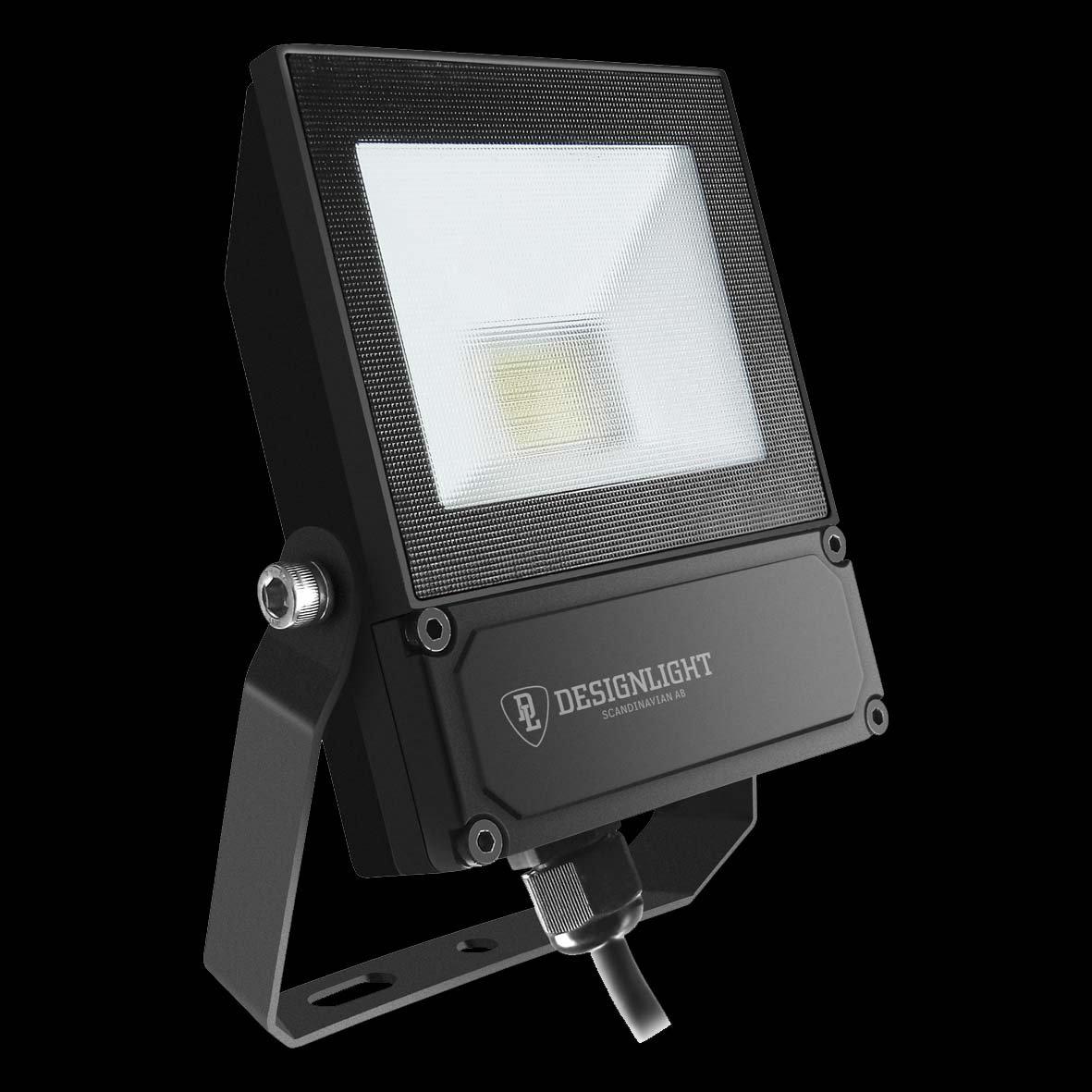Elly Strahler 10W Schwarz Von Designlight - Dank der Schutzart IP65 ist die Leuchte staubdicht und gegen Starkregen gesch&uuml;tzt und somit perfekt f&uuml;r Fassaden, Eing&auml;nge, Gehwege und andere exponierte Bereiche geeignet.