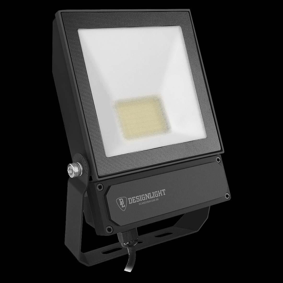 Elly Strahler 50W Schwarz Von Designlight - Der Elly 50W ist ein leistungsstarker und zuverl&auml;ssiger LED-Fluter mit einem symmetrischen, breiten Lichtkegel von 120&deg;.