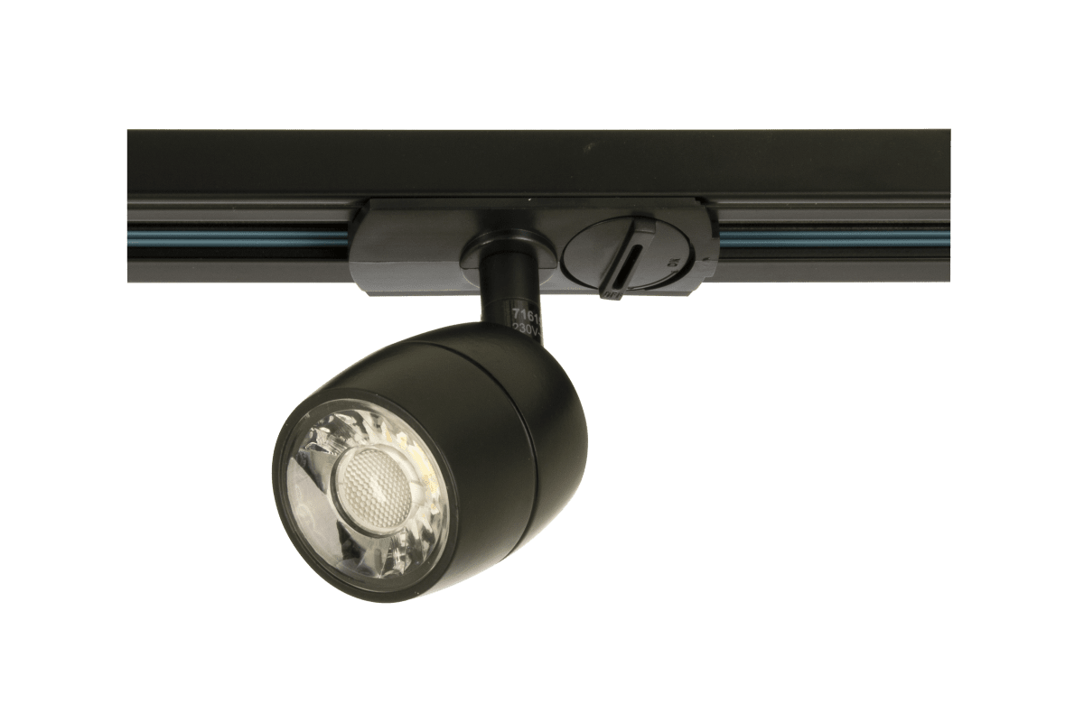 Lumi spot Schwarz Von Aneta Lighting - Lumi Strahler f&uuml;r Anetas Trackline-Schienensystem.