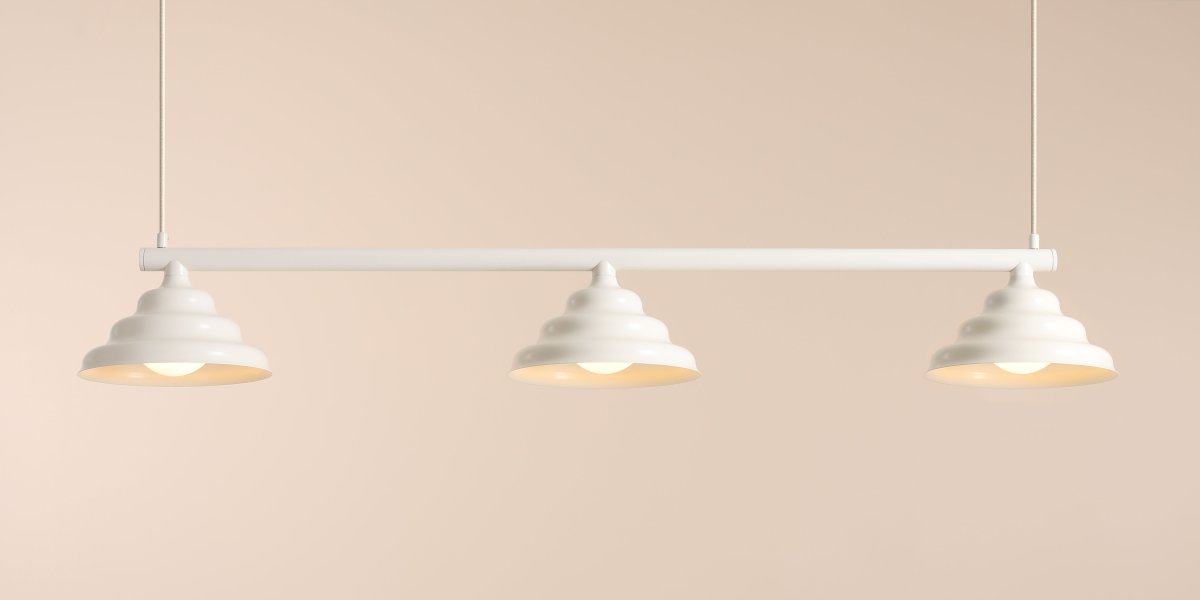 Wave 106cm Cremeweiß hängelampe Von Artera - Wave ist eine moderne Pendelleuchte im Retro-Design und damit eine vielseitige Leuchte, die in jedes Zuhause passt.