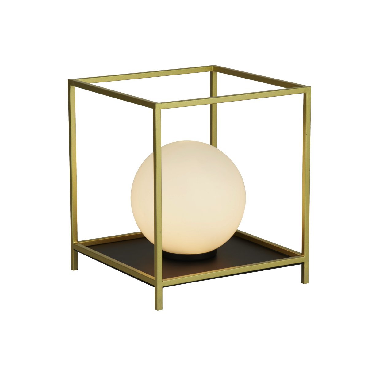 Zoombild von Block 20cm Gold tischlampe Von Searchlight - Sie strahlt ein sanftes und angenehmes Licht aus und eignet sich daher ideal für den Nachttisch, den Schreibtisch oder als dekoratives Detail im Wohnzimmer.