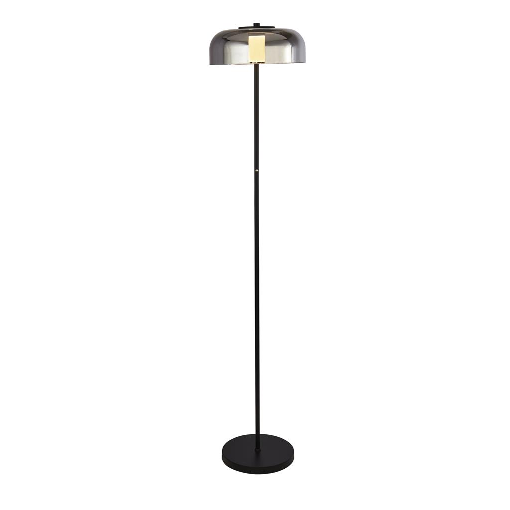 Frisbee Schwarz stehlampe Von Searchlight - Die Lampe verfügt über eine sanfte Touch-Funktion und ist mit einem integrierten 3-Stufen-Dimmer ausgestattet, sodass Sie die Helligkeit ganz einfach Ihrer Stimmung und Ihren Bedürfnissen anpassen können.
