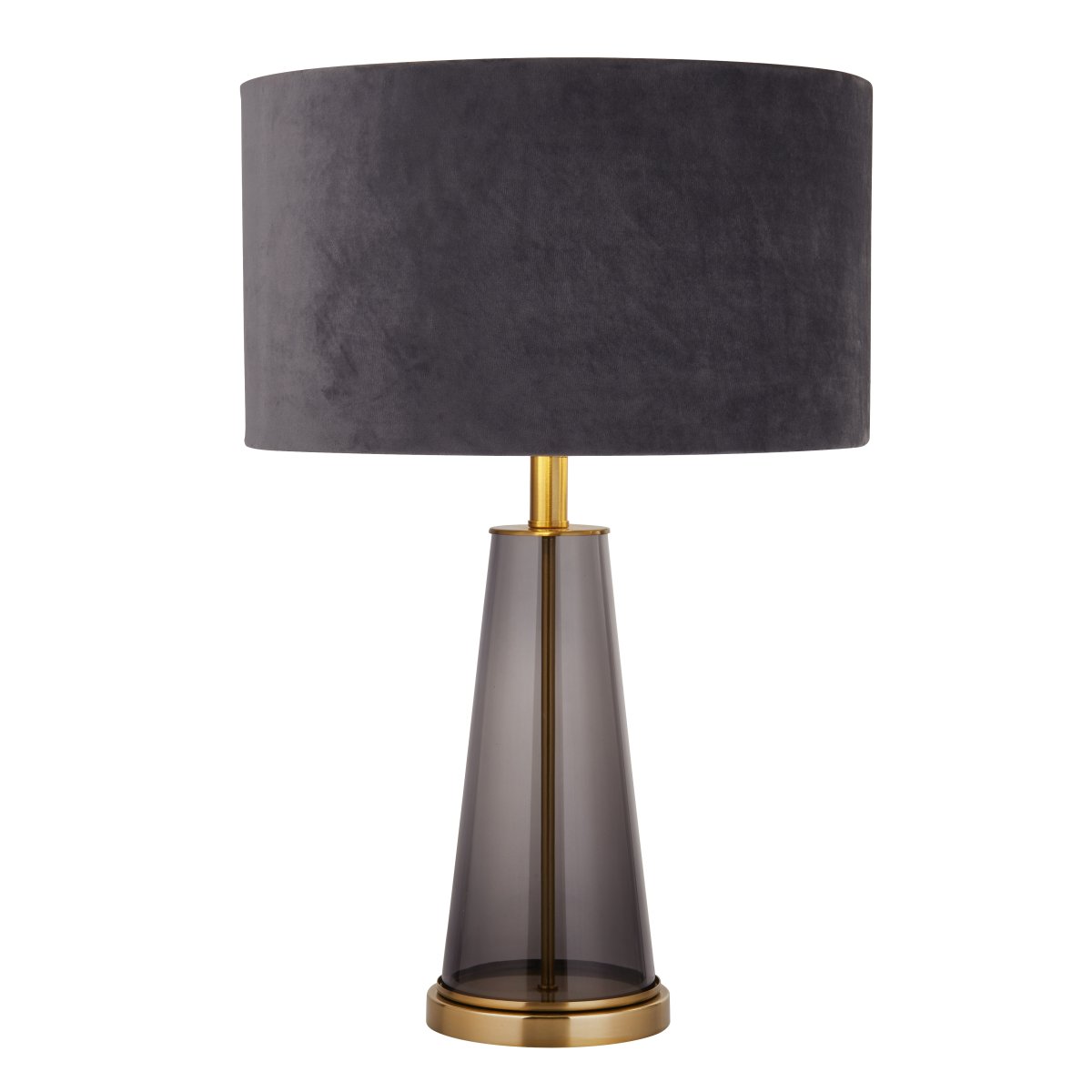 Verona 44cm Grau tischlampe Von Searchlight - Die Tischlampe Verona aus Rauchglas verleiht Ihrem Zuhause ein Gefühl von modernem Luxus.