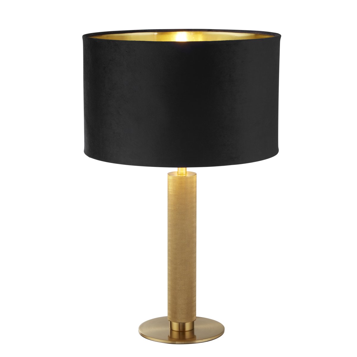 London 63cm Grün tischlampe Von Searchlight - Der gr&uuml;ne Lampenschirm mit goldener Innenseite verbreitet ein warmes und sanftes Licht, w&auml;hrend der geriffelte Sockel aus goldfarbenem Metall f&uuml;r eine raffinierte Note sorgt.