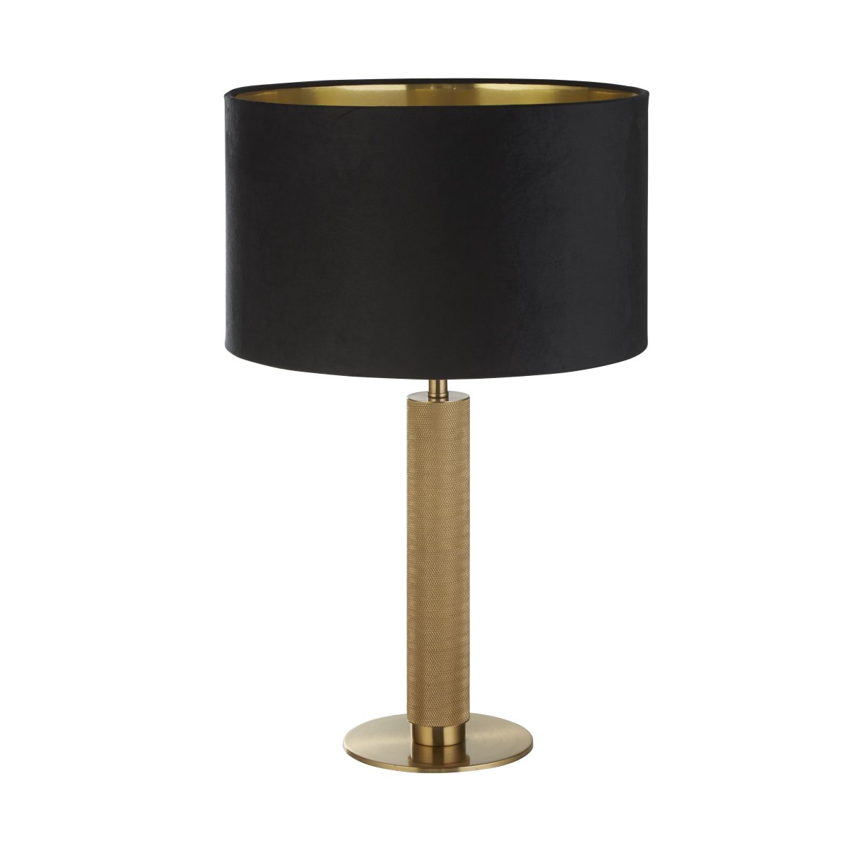 London 63cm Grün tischlampe Von Searchlight - Der gr&uuml;ne Lampenschirm mit goldener Innenseite verbreitet ein warmes und sanftes Licht, w&auml;hrend der geriffelte Sockel aus goldfarbenem Metall f&uuml;r eine raffinierte Note sorgt.