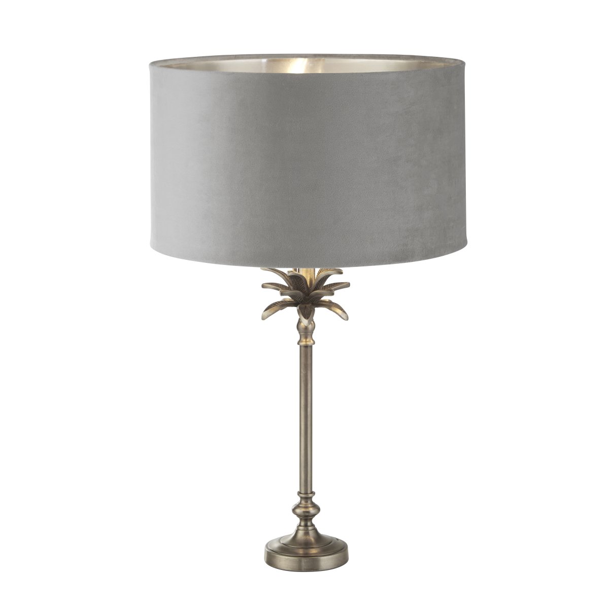 Palm 45cm Grau tischlampe Von Searchlight - Mit einem einstellbaren Neigungswinkel von 6 Grad bietet die Lampe die Flexibilität, das Licht auszurichten und die perfekte Atmosphäre zu schaffen sowie die Beleuchtung dort zu fokussieren, wo Sie sie am meisten brauchen.