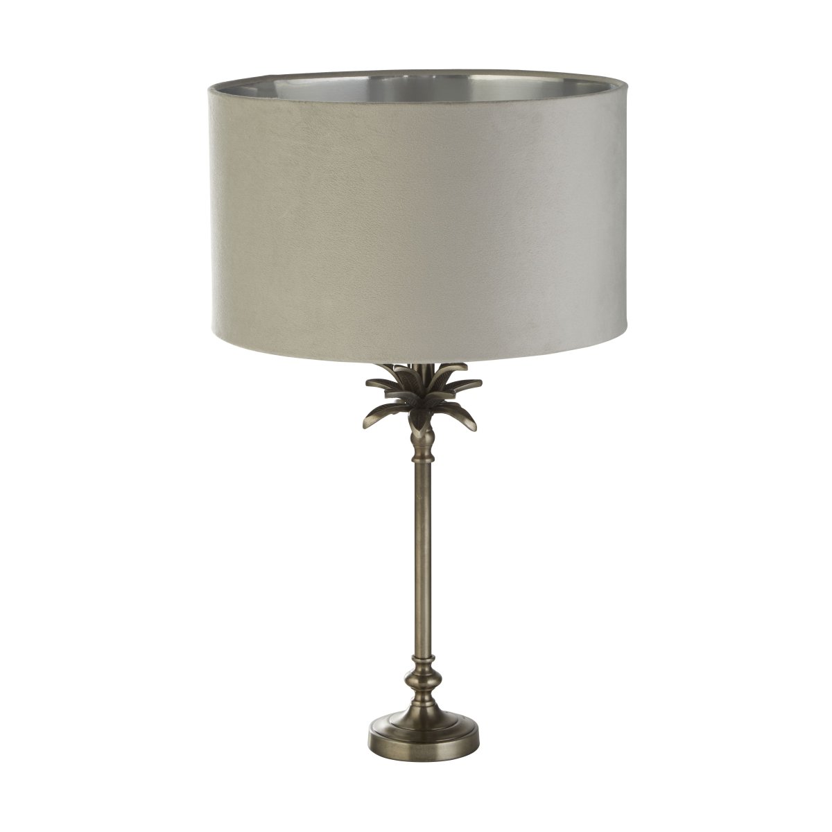 Palm 45cm Grau tischlampe Von Searchlight - Mit einem einstellbaren Neigungswinkel von 6 Grad bietet die Lampe die Flexibilität, das Licht auszurichten und die perfekte Atmosphäre zu schaffen sowie die Beleuchtung dort zu fokussieren, wo Sie sie am meisten brauchen.
