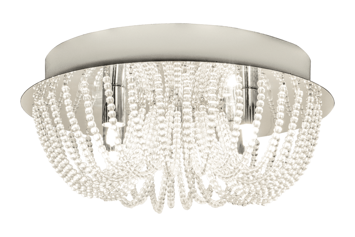 Singoalla Ø35 Chrom deckenleuchte Von Aneta Lighting - Die Prismen umschlie&szlig;en die Lichtquellen und sorgen bei eingeschalteter Lampe f&uuml;r eine angenehme Atmosph&auml;re im Raum.