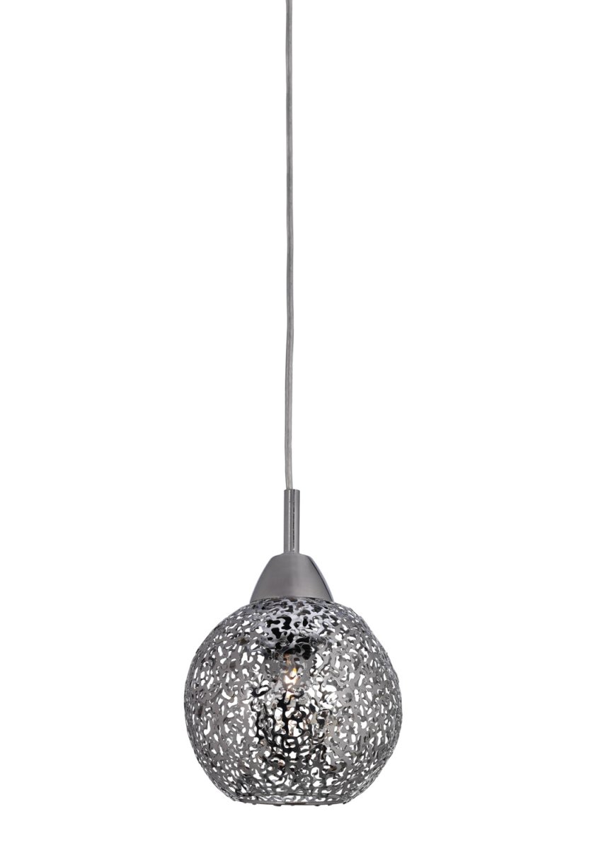 Etsy Ø13 Chrom fensterlampe Von Cottex - Der durchbrochene Metallschirm erzeugt im eingeschalteten Zustand faszinierende Lichteffekte und wird so zu einem dekorativen Detail im Fenster.