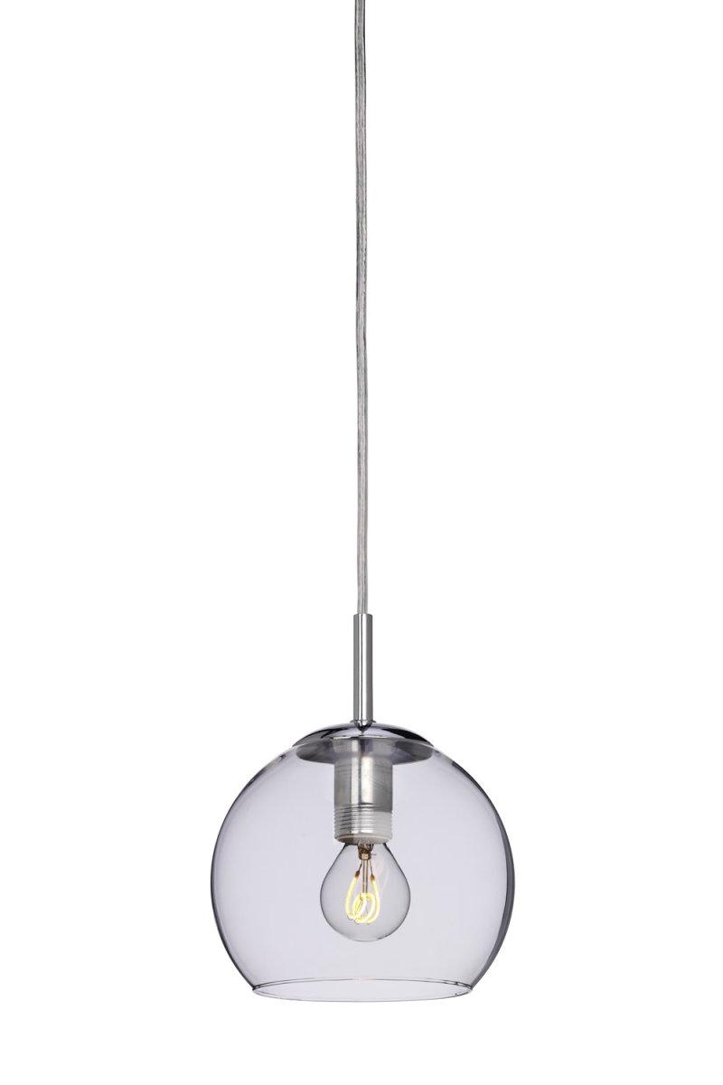 Capella Ø15 Chrom fensterlampe Von Cottex - Die Kombination aus klarem Glas und Chromdetails schafft ein zeitloses Design.