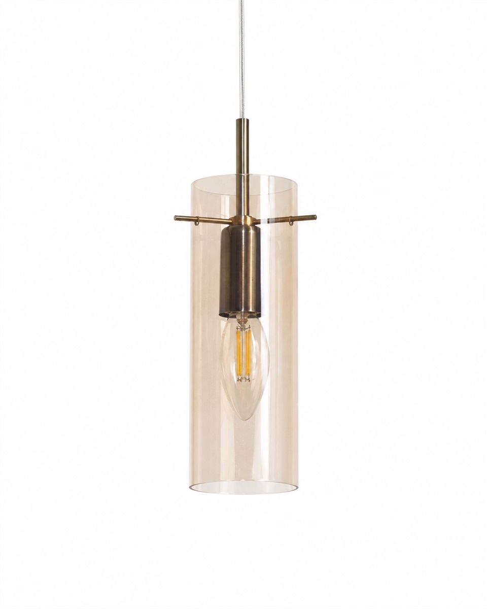 Cilinda Ø7 Messing/Bernstein fensterlampe Von Nordic Lighting - Cilinda ist eine zeitlose Fensterleuchte mit elegantem Design.