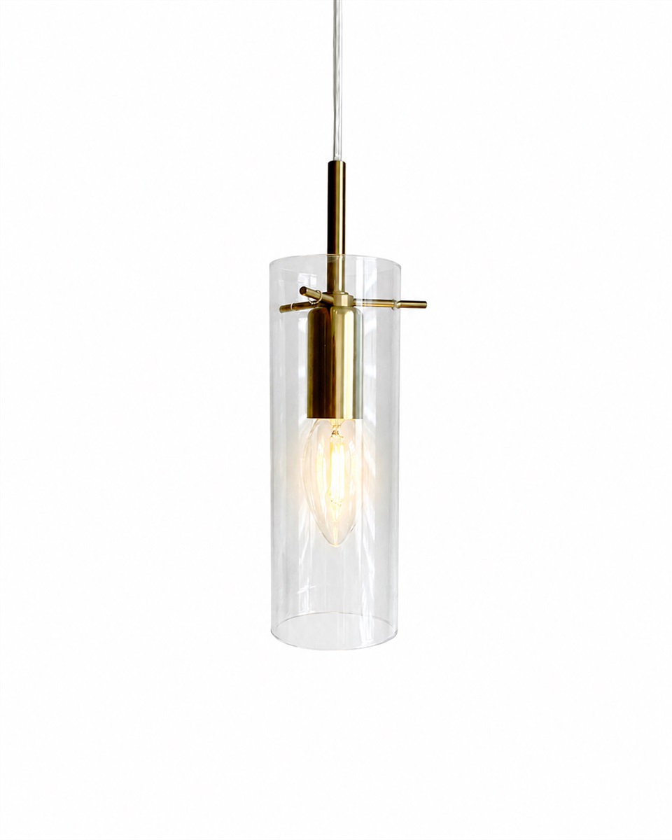 Cilinda Ø7 Messing/transparent fensterlampe Von Nordic Lighting - Cilinda ist eine zeitlose Fensterlampe mit elegantem Design.