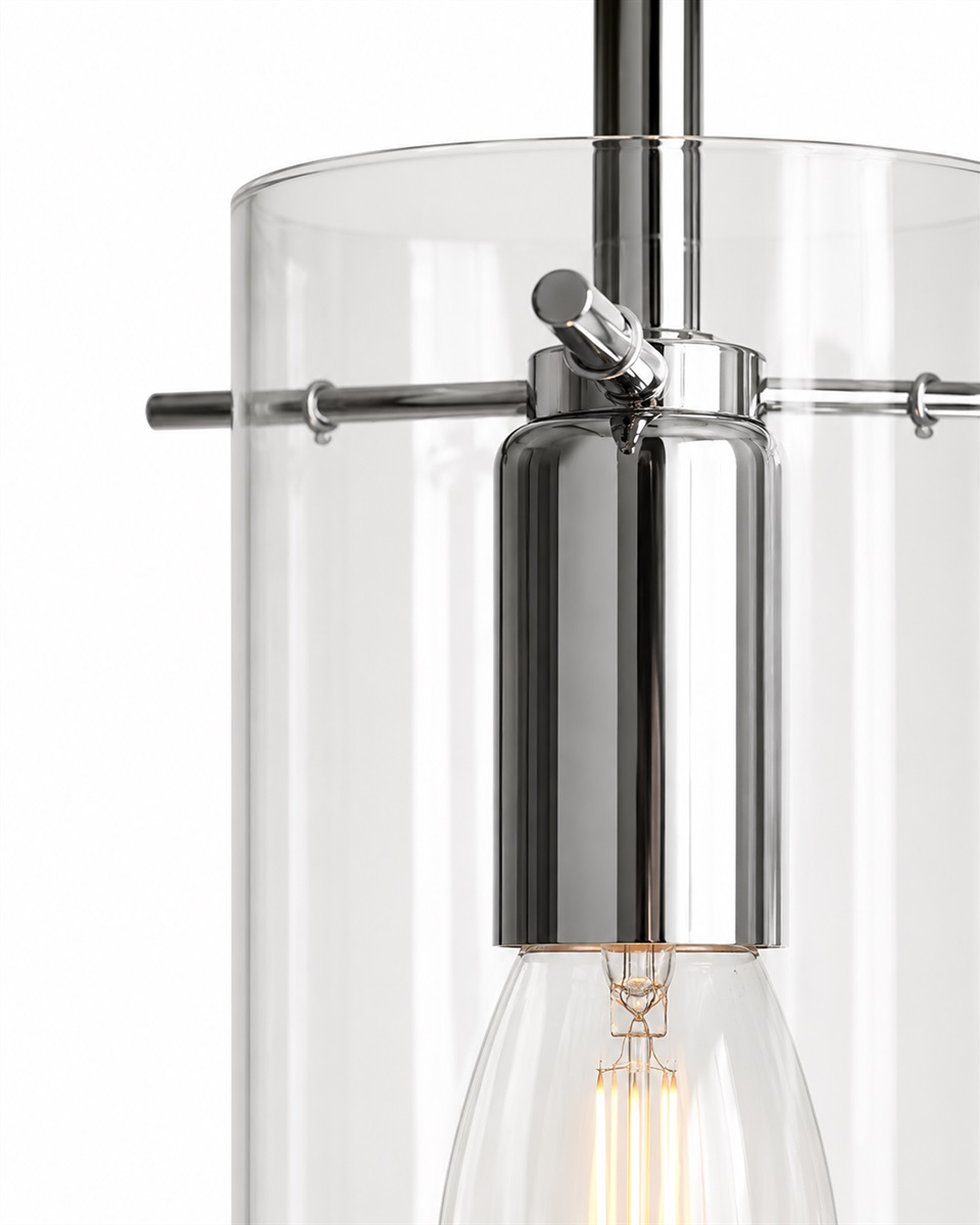 Cilinda Ø7 Chrome/transparent fensterlampe Von Nordic Lighting - Cilinda ist eine zeitlose Fensterlampe mit stilvollem Design.