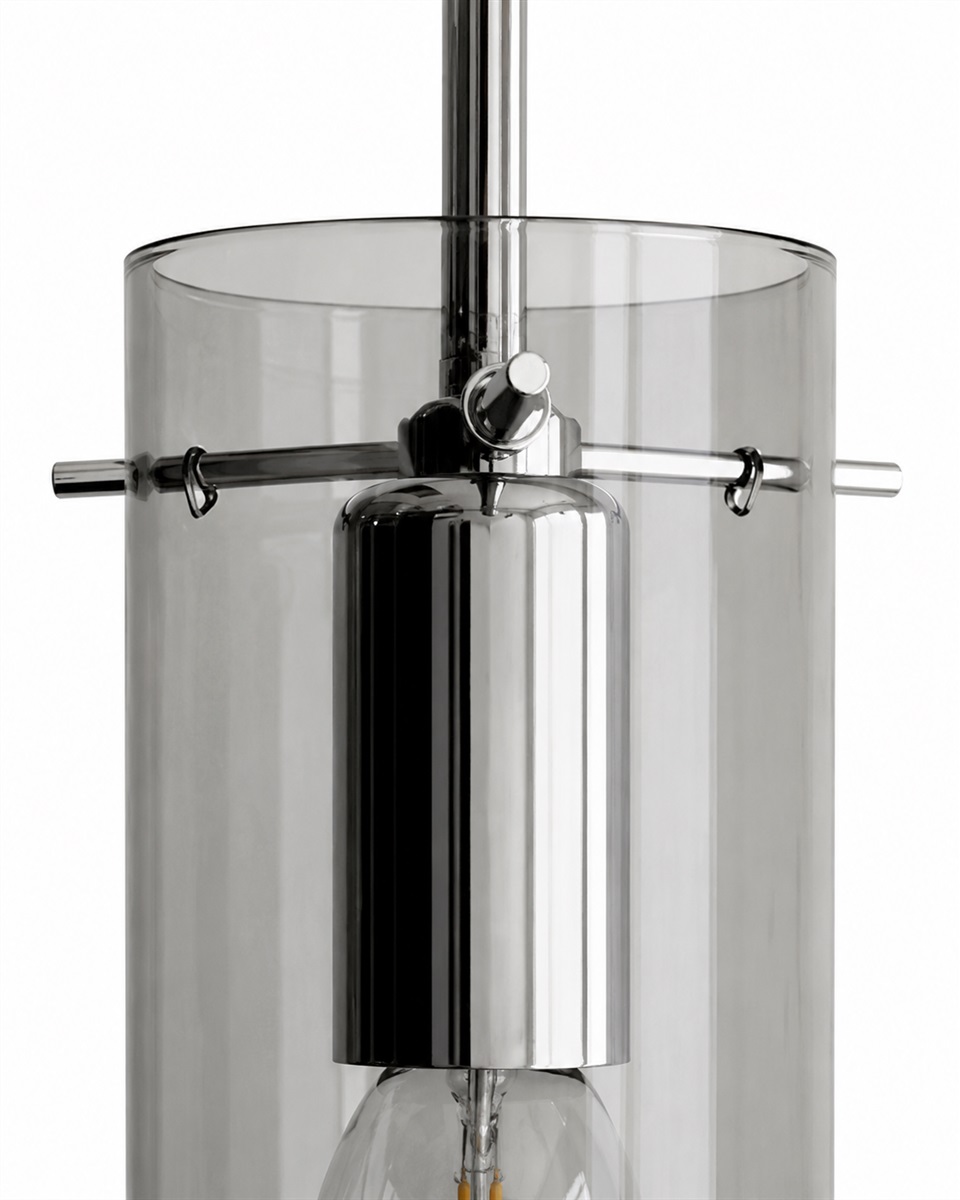 Cilinda Ø7 Chrome/geräuchert fensterlampe Von Nordic Lighting - Cilinda ist eine zeitlose Fensterlampe mit elegantem Design.