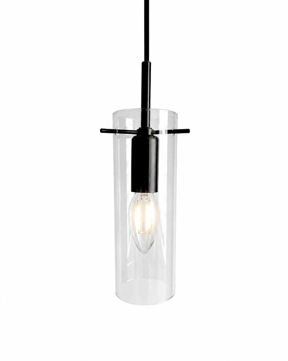 Cilinda Ø7 Schwarz/transparent fensterlampe Von Nordic Lighting - Cilinda ist eine zeitlose Fensterlampe mit stilvollem Design.