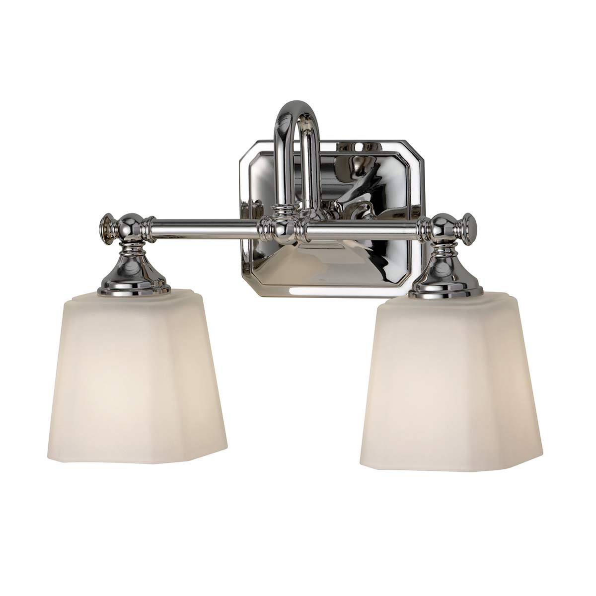 Concord 36cm Chrom badezimmerlampe Von Elstead Lighting - Es ist aus hochwertigem Stahl und Glas gefertigt und verfügt über eine stilvolle Chromoberfläche, die ein luxuriöses Gefühl vermittelt.
