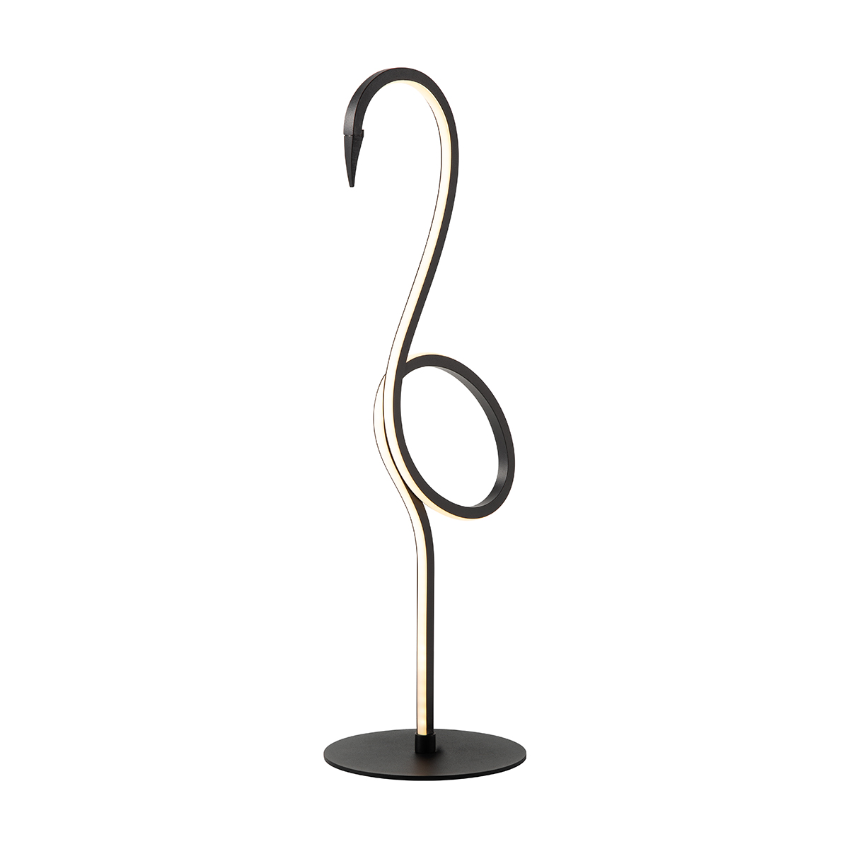 Flamingo 50cm Schwarz tischlampe Von Elstead Lighting - Flamingo &auml;r en konstn&auml;rlig och elegant bordslampa som kombinerar modern design med skulptural estetik.