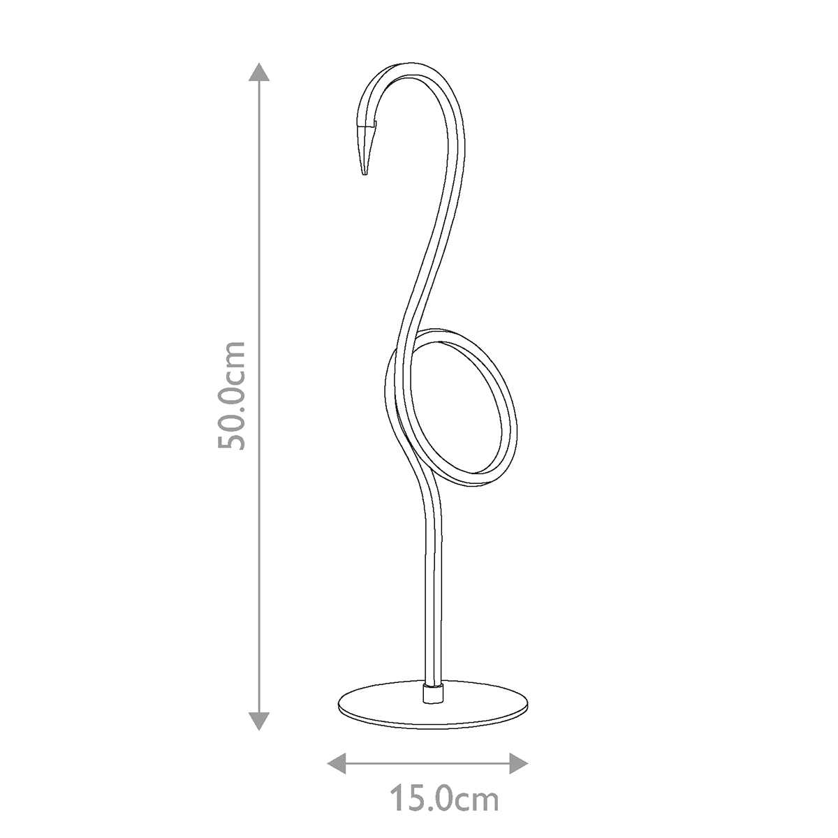 Flamingo 50cm Schwarz tischlampe Von Elstead Lighting - Flamingo &auml;r en konstn&auml;rlig och elegant bordslampa som kombinerar modern design med skulptural estetik.