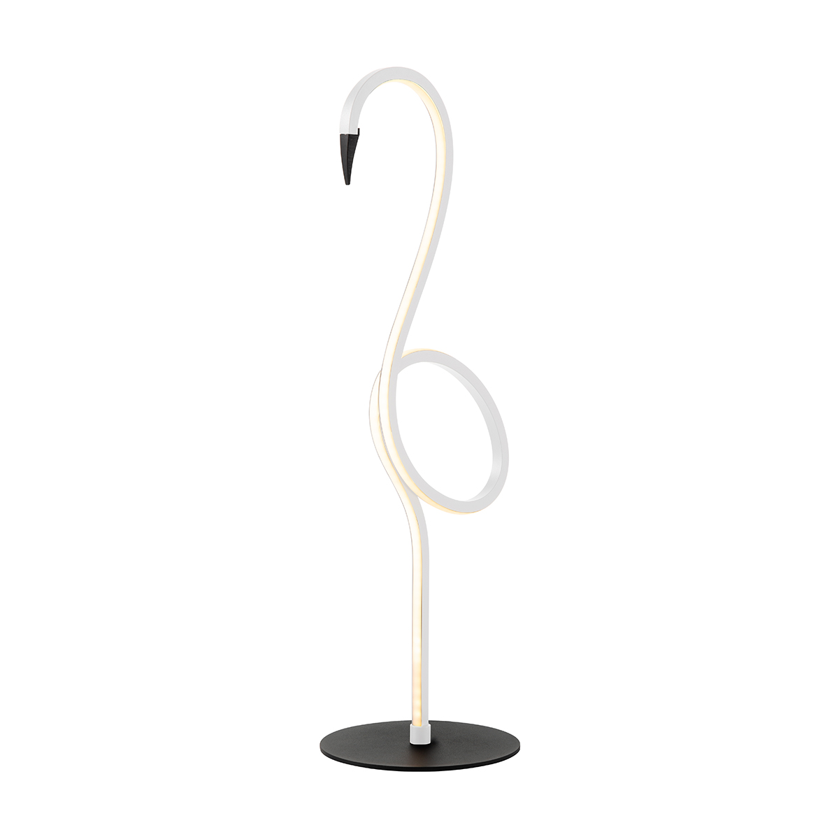 Flamingo 50cm Weiß tischlampe Von Elstead Lighting - Flamingo &auml;r en konstn&auml;rlig och elegant bordslampa som kombinerar modern design med skulptural estetik.