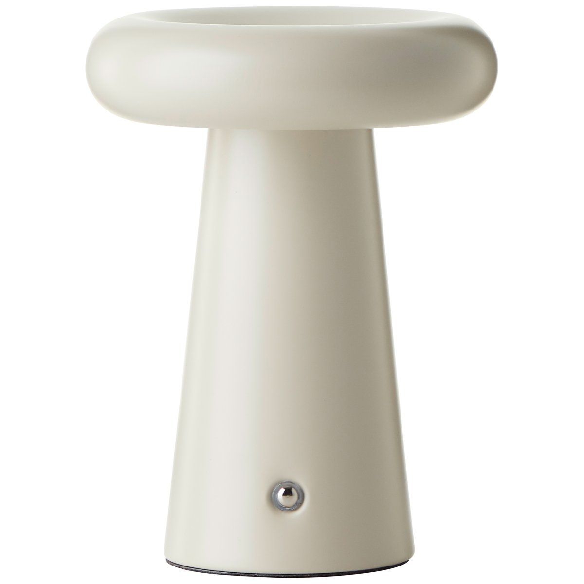 Muffin 18cm Beige tragbare Von Brilliant - Muffin ist eine dekorative tragbare Tischlampe aus beigem Metall.