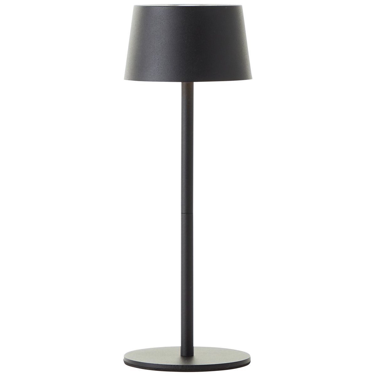 Jona 25cm Schwarz tragbare Von Brilliant - Jona ist eine kleine tragbare Tischlampe aus schwarzem Metall.