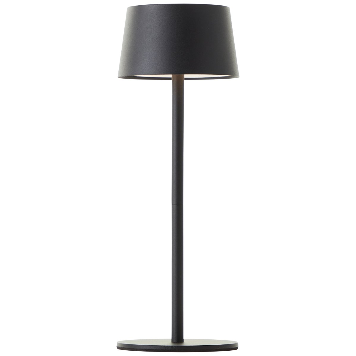 Jona 25cm Schwarz tragbare Von Brilliant - Jona ist eine kleine tragbare Tischlampe aus schwarzem Metall.